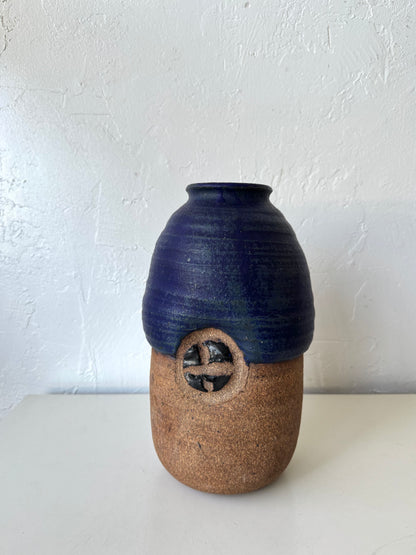 Michael Cohen Studio Pottery Cobalt Glaze Vase