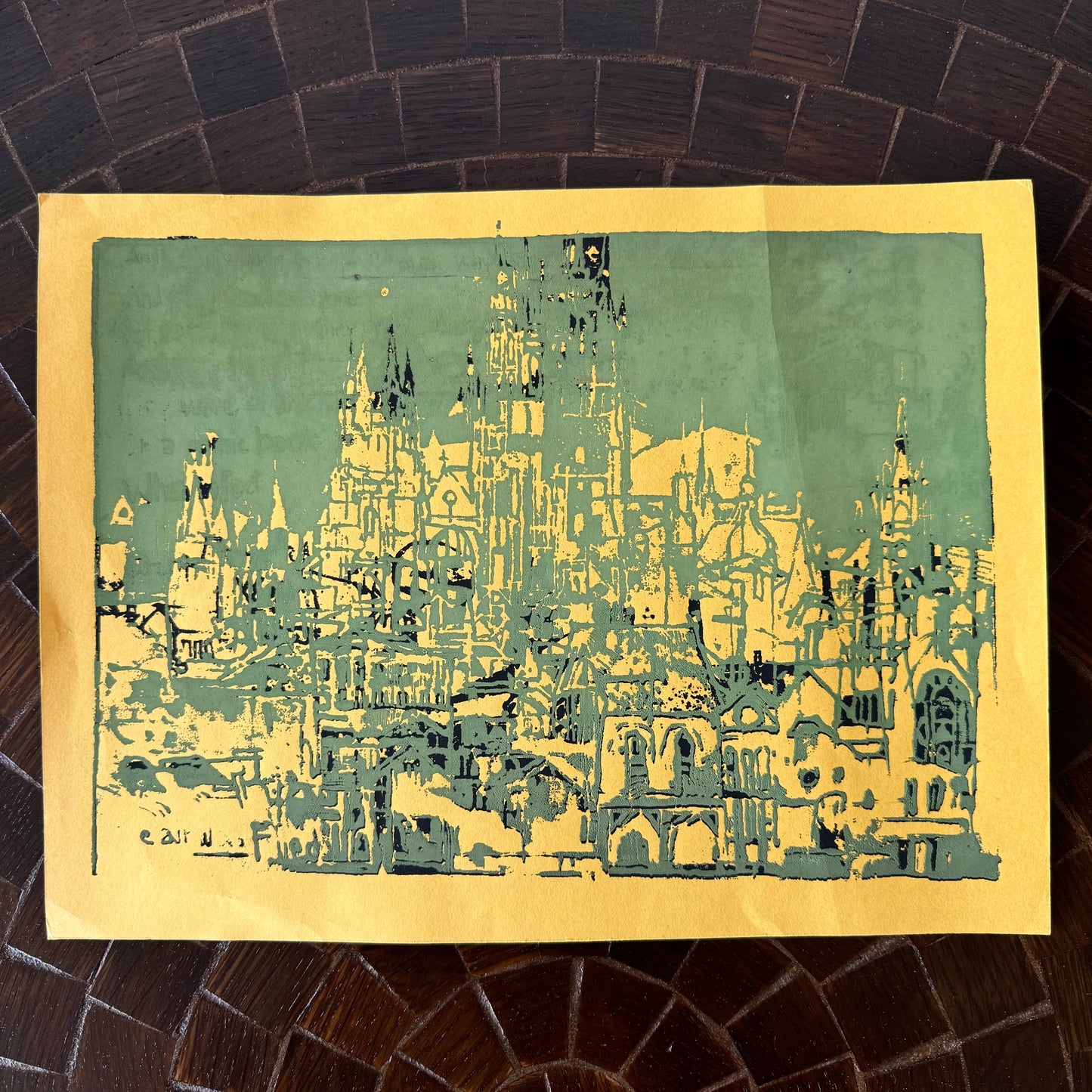 Bennet Norbo Cityscape Monoprint