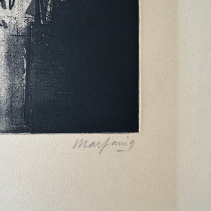 André Marfaing Moody Abstract Lithograph Print