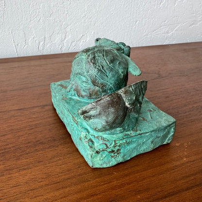 Susan Opie Self Portrait Bronze Sculpture