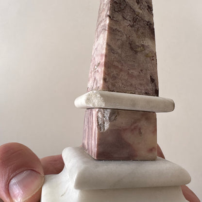 Vintage Italian Marble Obelisk, 1920’s