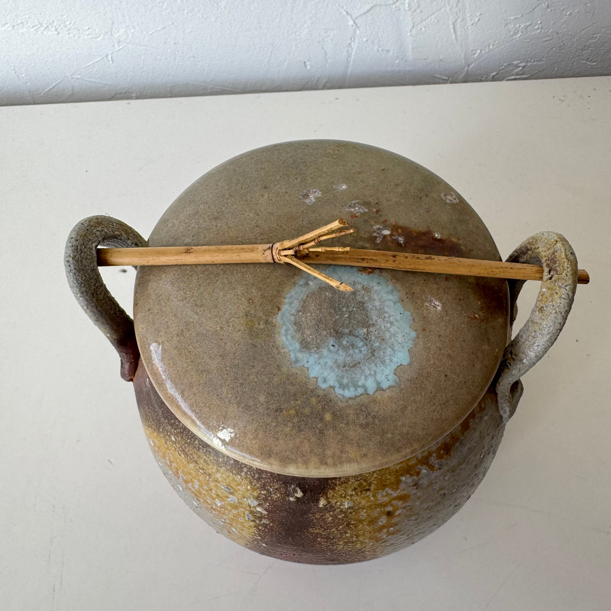 Hiroshi Ogawa Woodfired Lidded Pottery Vessel