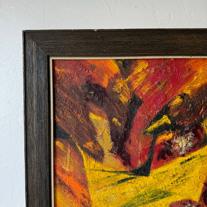 1950’s Figurative Abstract Oil Painting