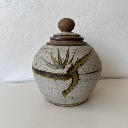 Giant Bill Creitz Studio Pottery Lidded Canister