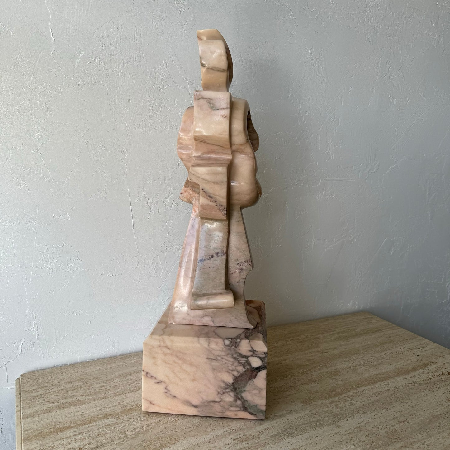 Abstract Pink Marble Sculpture, style of Jacques Lipchitz