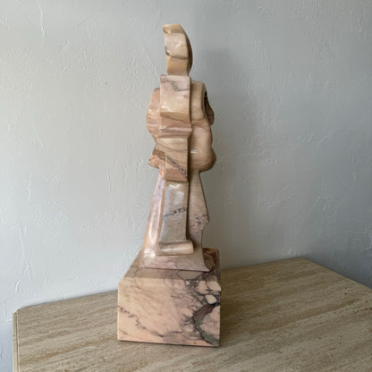 Abstract Pink Marble Sculpture, style of Jacques Lipchitz