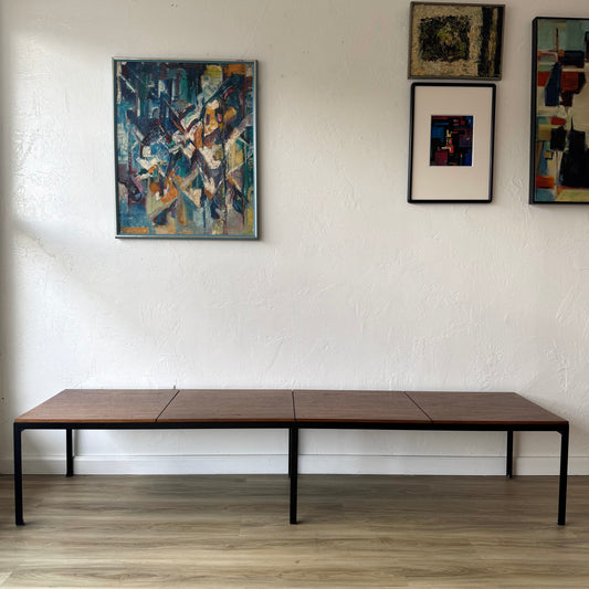 Knoll T Angle Walnut Bench or Coffee Table