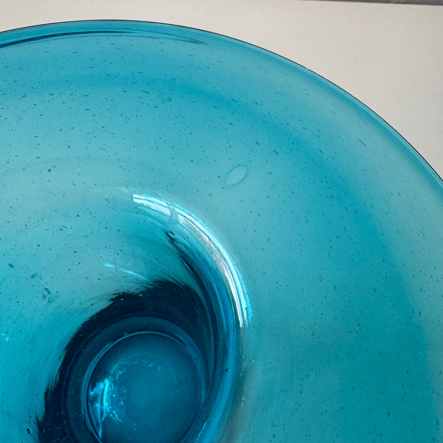 Blenko Blown Blue Glass Flared Vase
