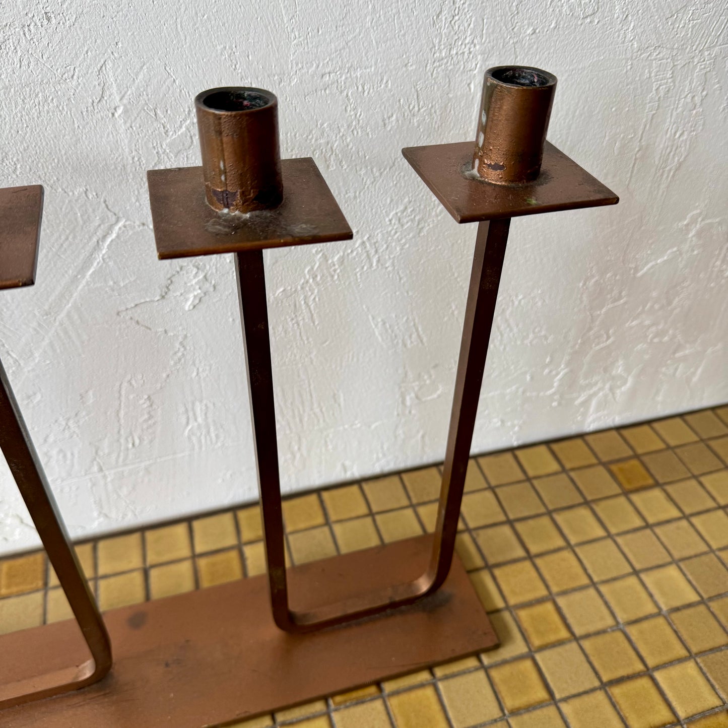 Van Keppel Green Copper finish Candelabra, 1950’s