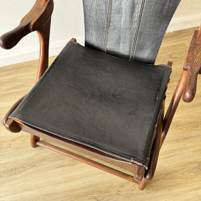 Don Shoemaker Leather Sling Chair