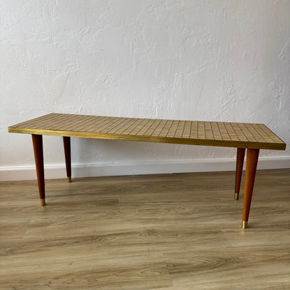 Gordon + Jane Martz | Marshall Studios Ceramic Tile + Brass Coffee Table
