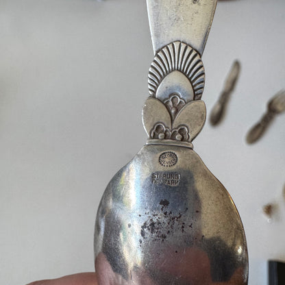 Georg Jensen Sterling Silver Cactus Baby Flatware