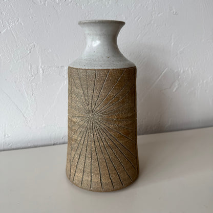 Incised Studio Pottery Vase