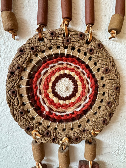 Ceramic Framed Woven Wall Hanging