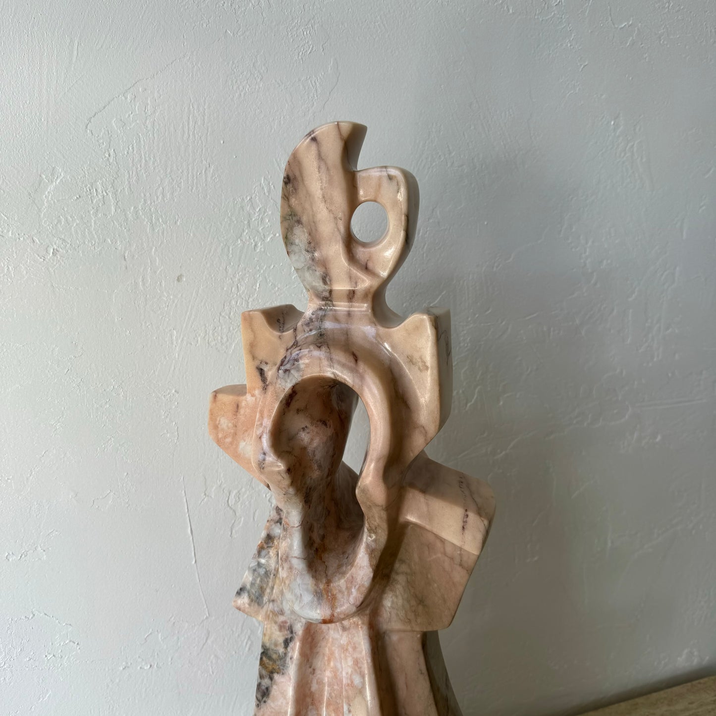 Abstract Pink Marble Sculpture, style of Jacques Lipchitz
