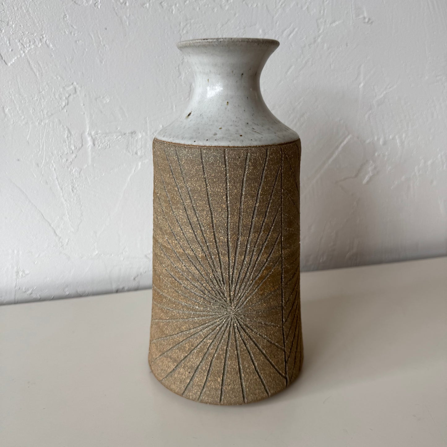 Incised Studio Pottery Vase