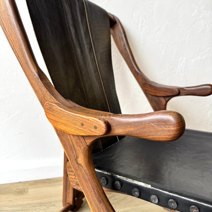 Don Shoemaker Leather Sling Chair