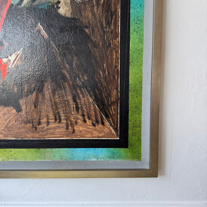 Expressionist Abstract Acrylic Painting in the style of Rick Bartow, 1970’s