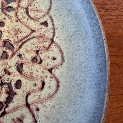 Edwin + Mary Scheier Abstract Studio Pottery Charger Plate, 1950’s