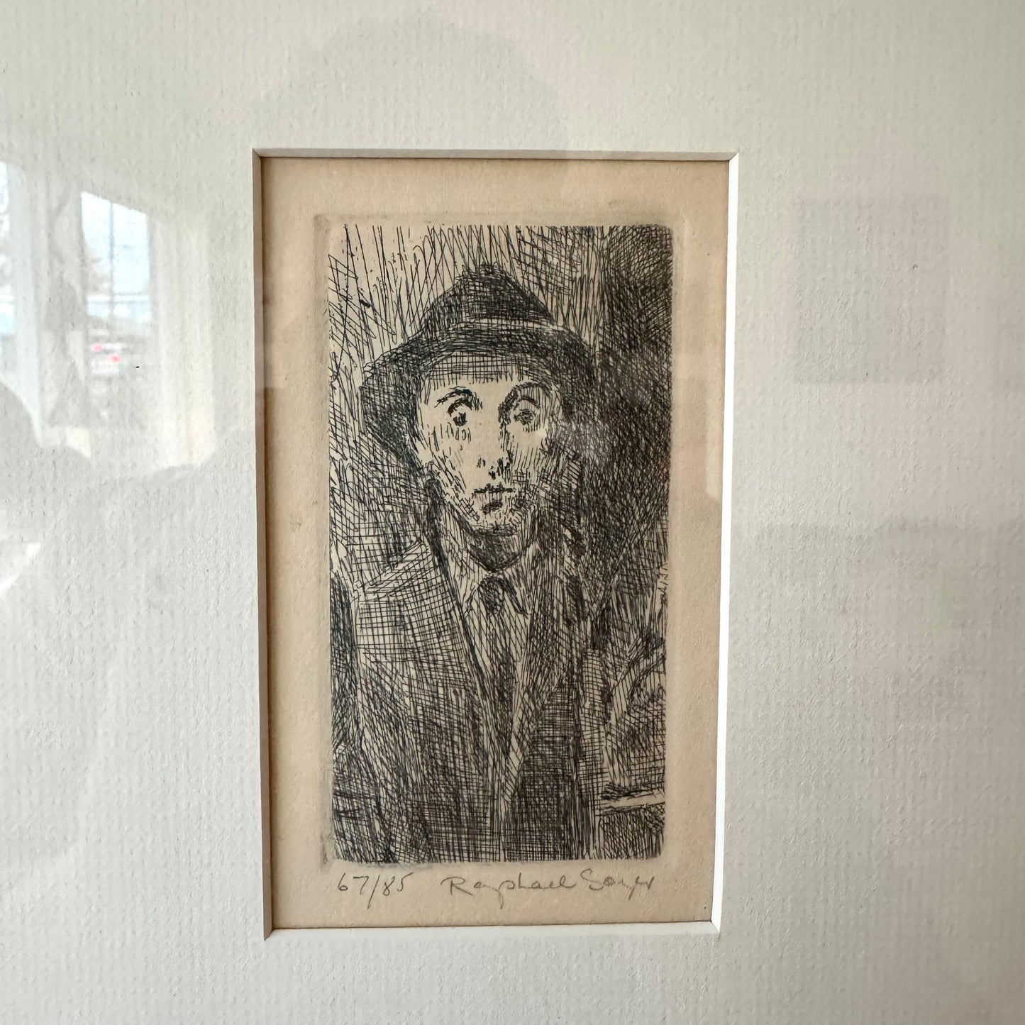 Raphael Soyer Woodblock Print | Self Portrait