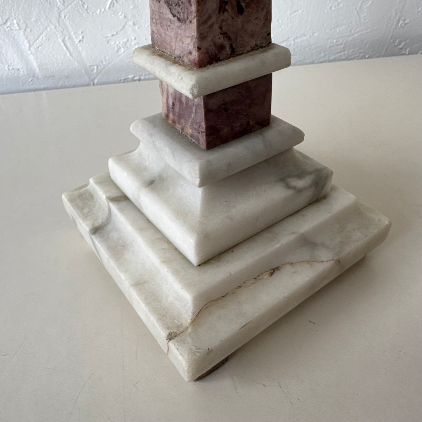 Vintage Italian Marble Obelisk, 1920’s