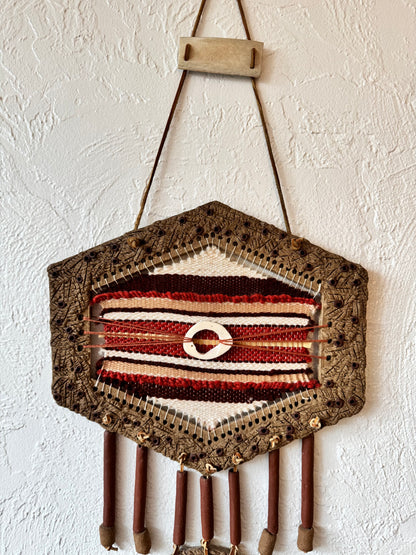 Ceramic Framed Woven Wall Hanging