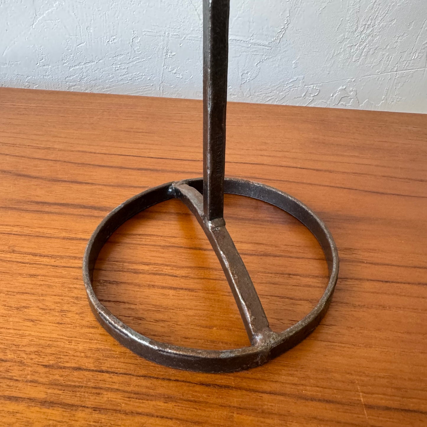 Harry N. Bostrom for Bo Svensk Smide Iron + Glass Candleholder
