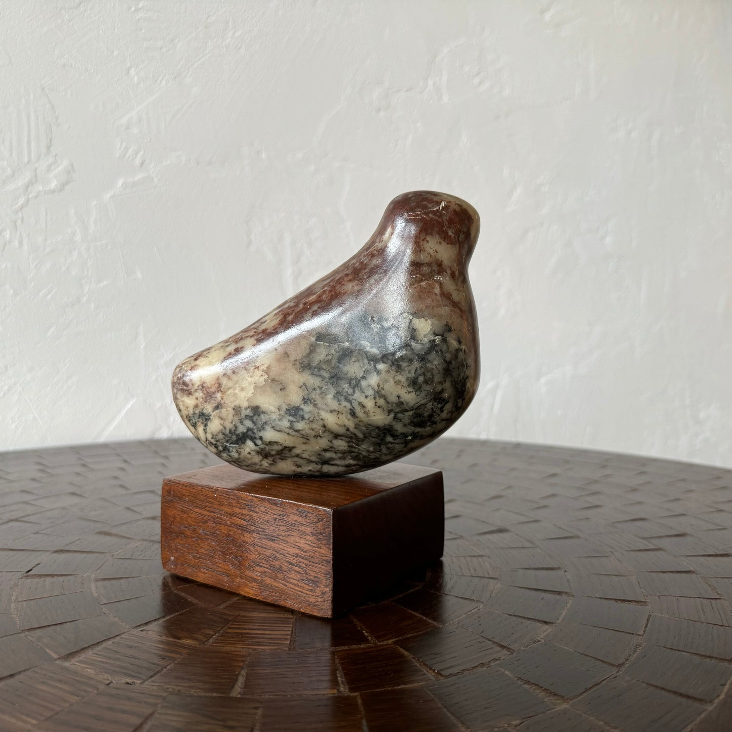 Simple Figurative Stone Bird Sculpture