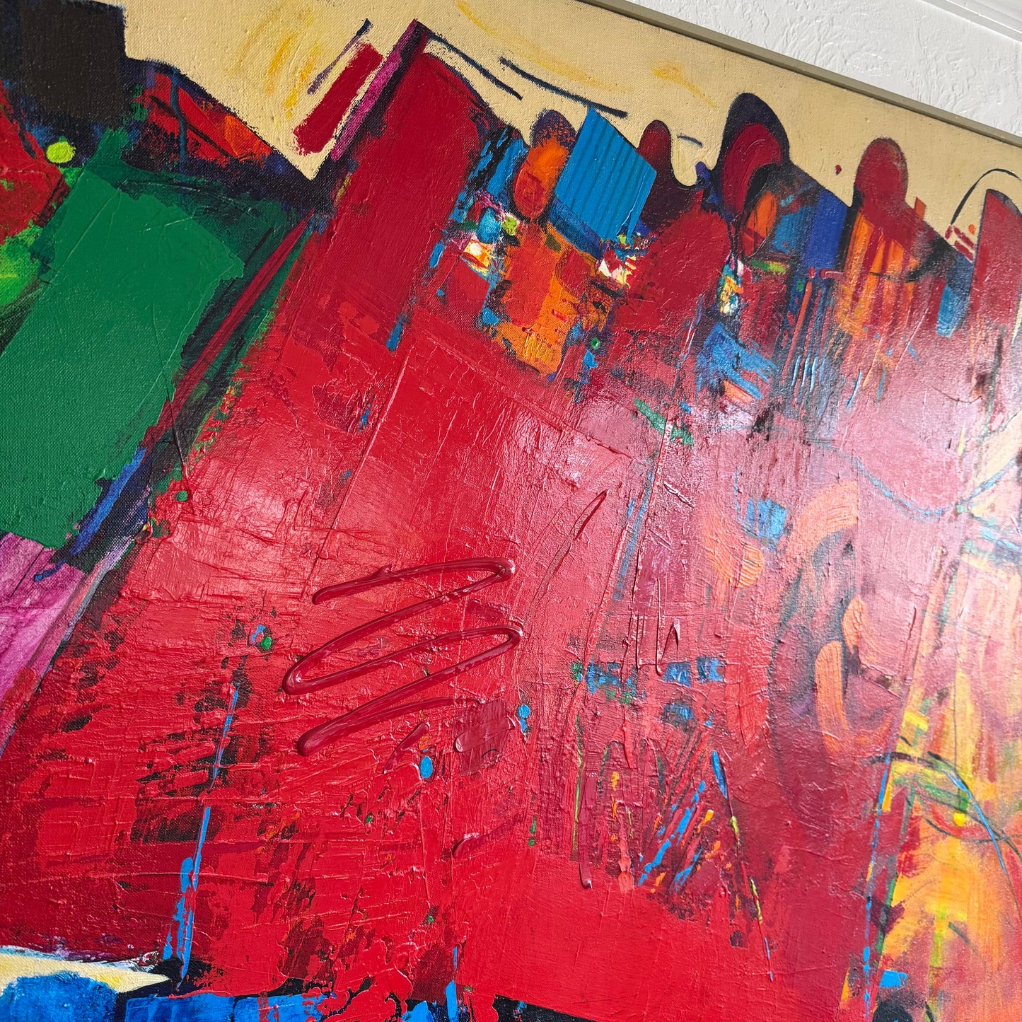 Large Alan Munro Abstract Acrylic Painting