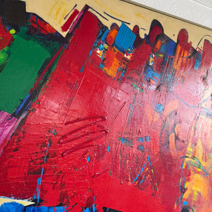 Large Alan Munro Abstract Acrylic Painting
