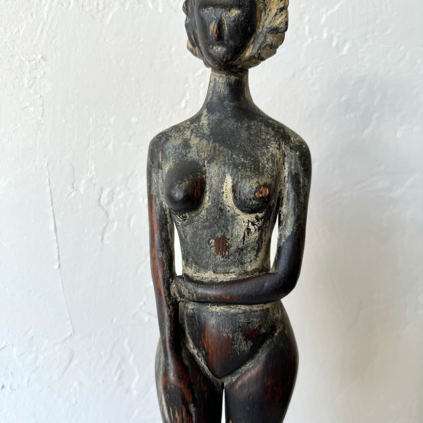 Primitive Folk Art Female Nude Sculpture, 1920’s