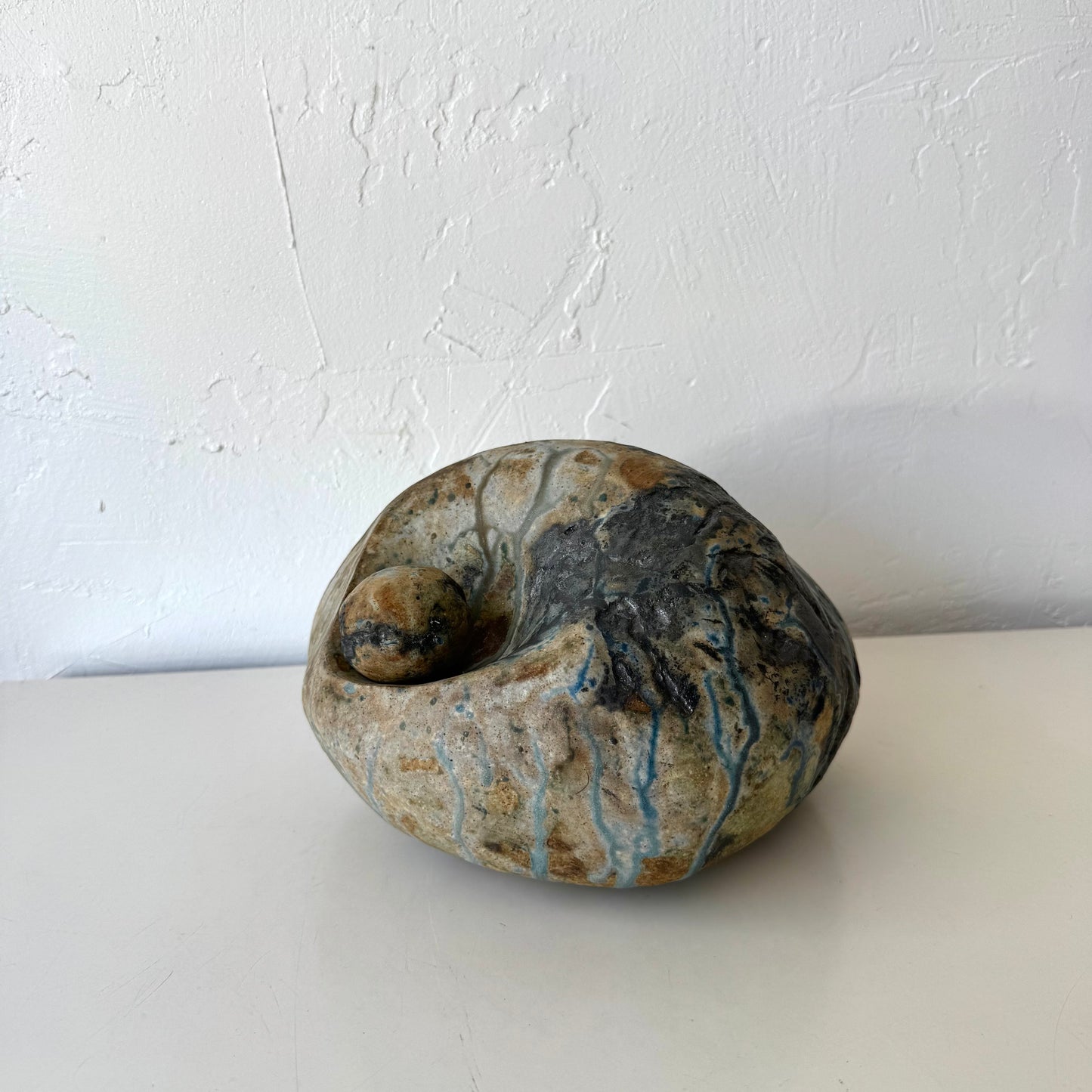 Mary Hindman Ceramic Stacked Rock Sculpture