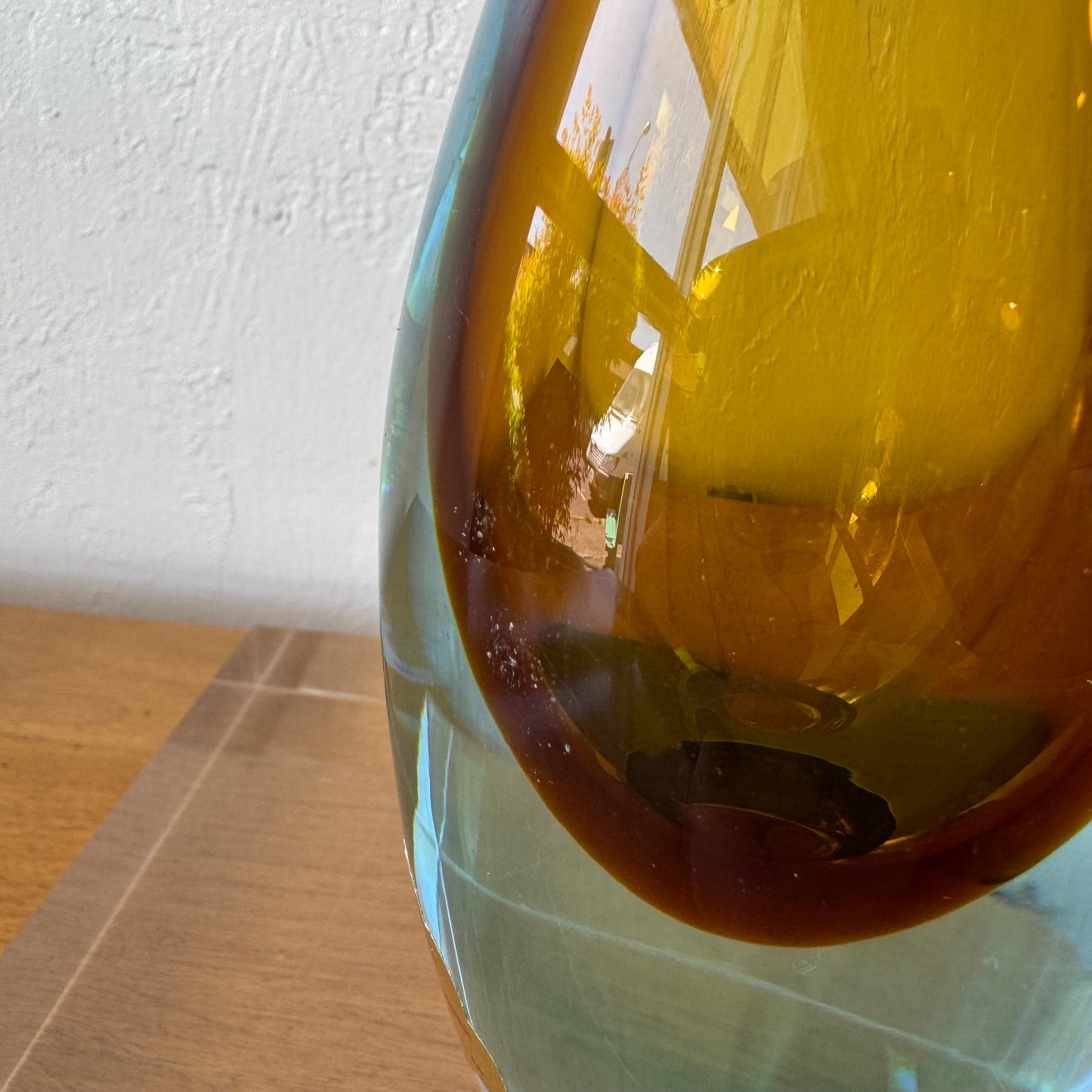 Rare 1950’s Alfredo Barbini Sommerso Art Glass Vase
