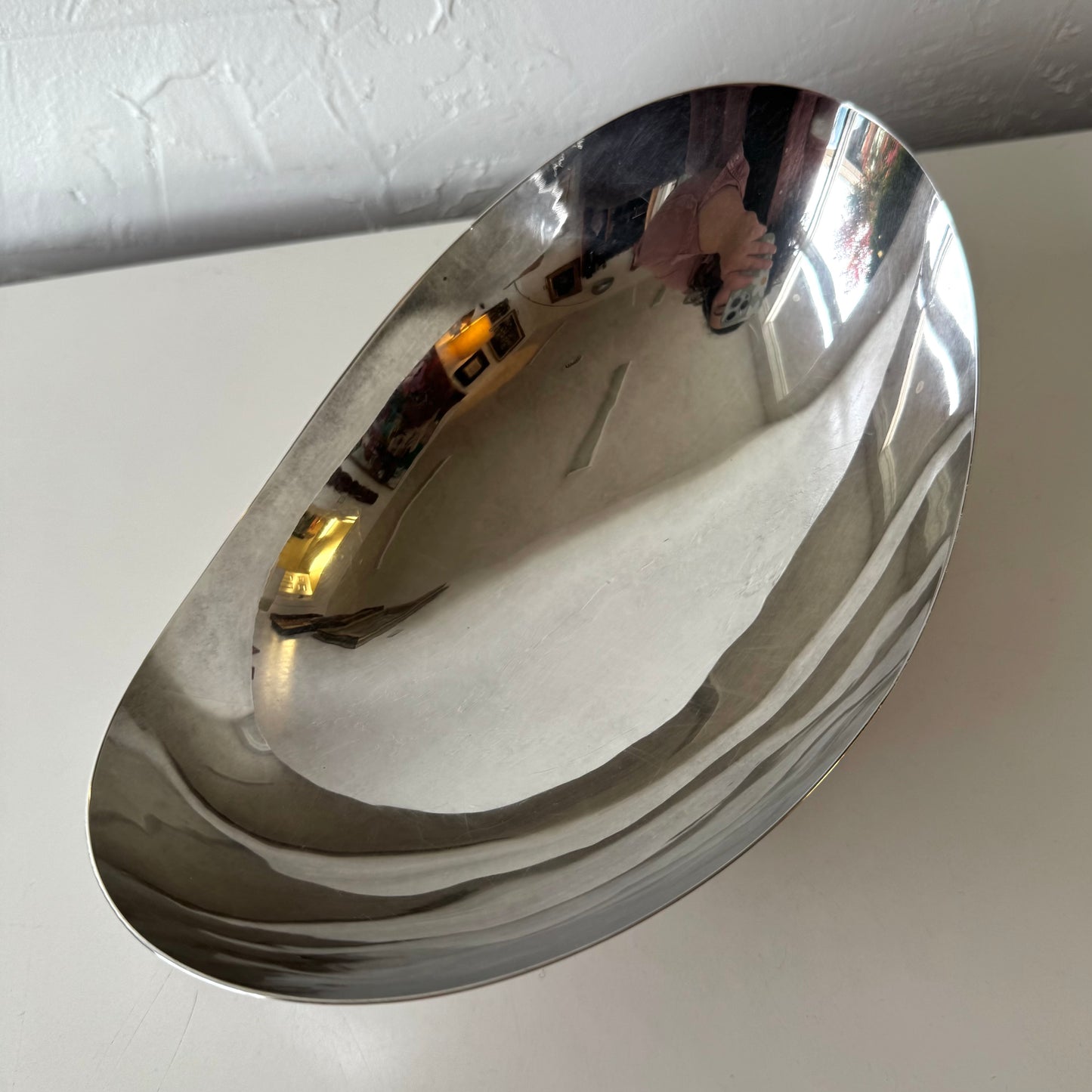 Biomorphic Sterling Plate + Walnut Bowl by WILCOX