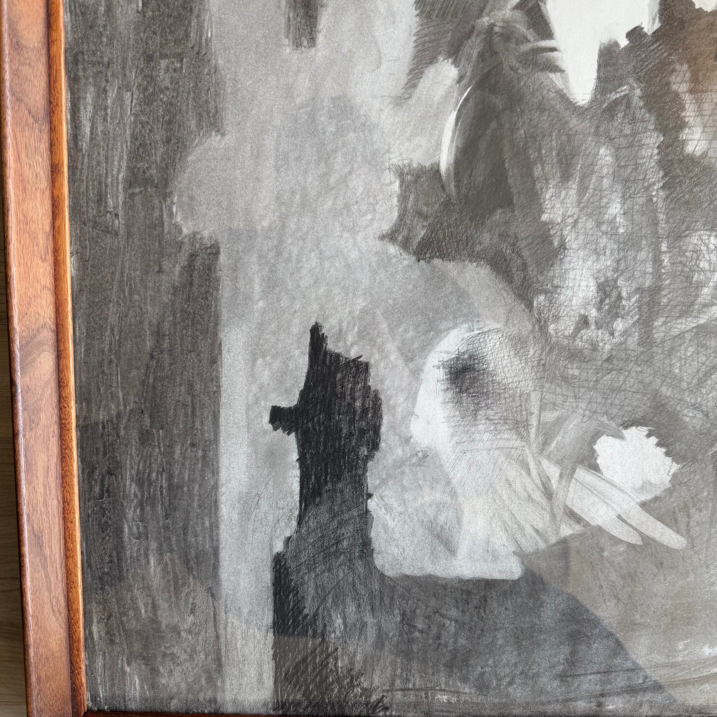 Calvin Albert Abstract Pencil / Inkwash Landscape “Silhouette”