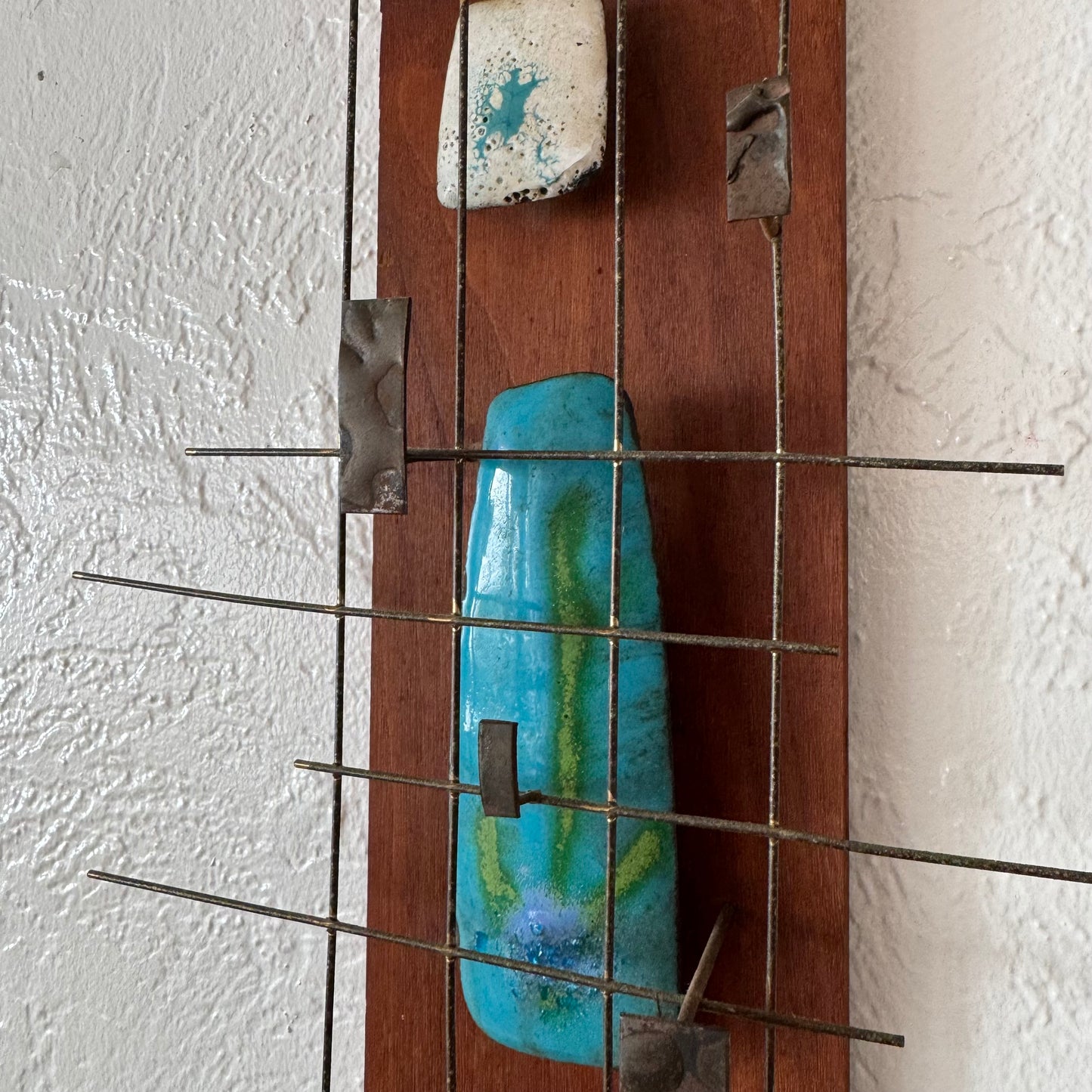 Carol Santora Brass Enamel Abstract Wall Sculpture