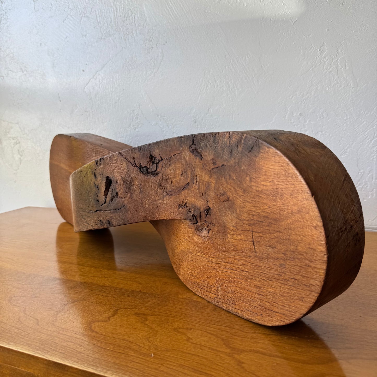 Vintage 1970’s Abstract Oak Sculpture