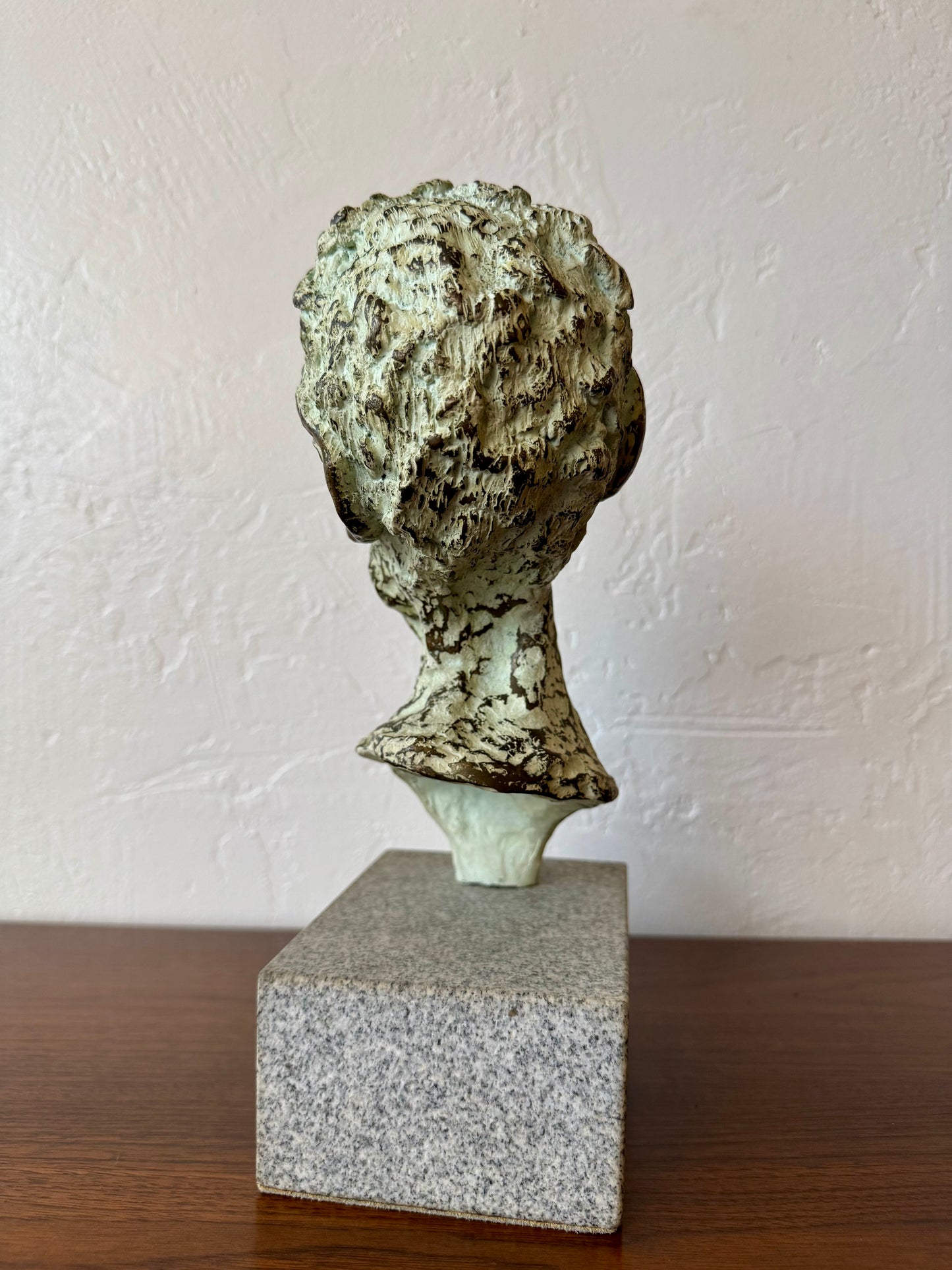 Patinated Bronze Head Sculpture