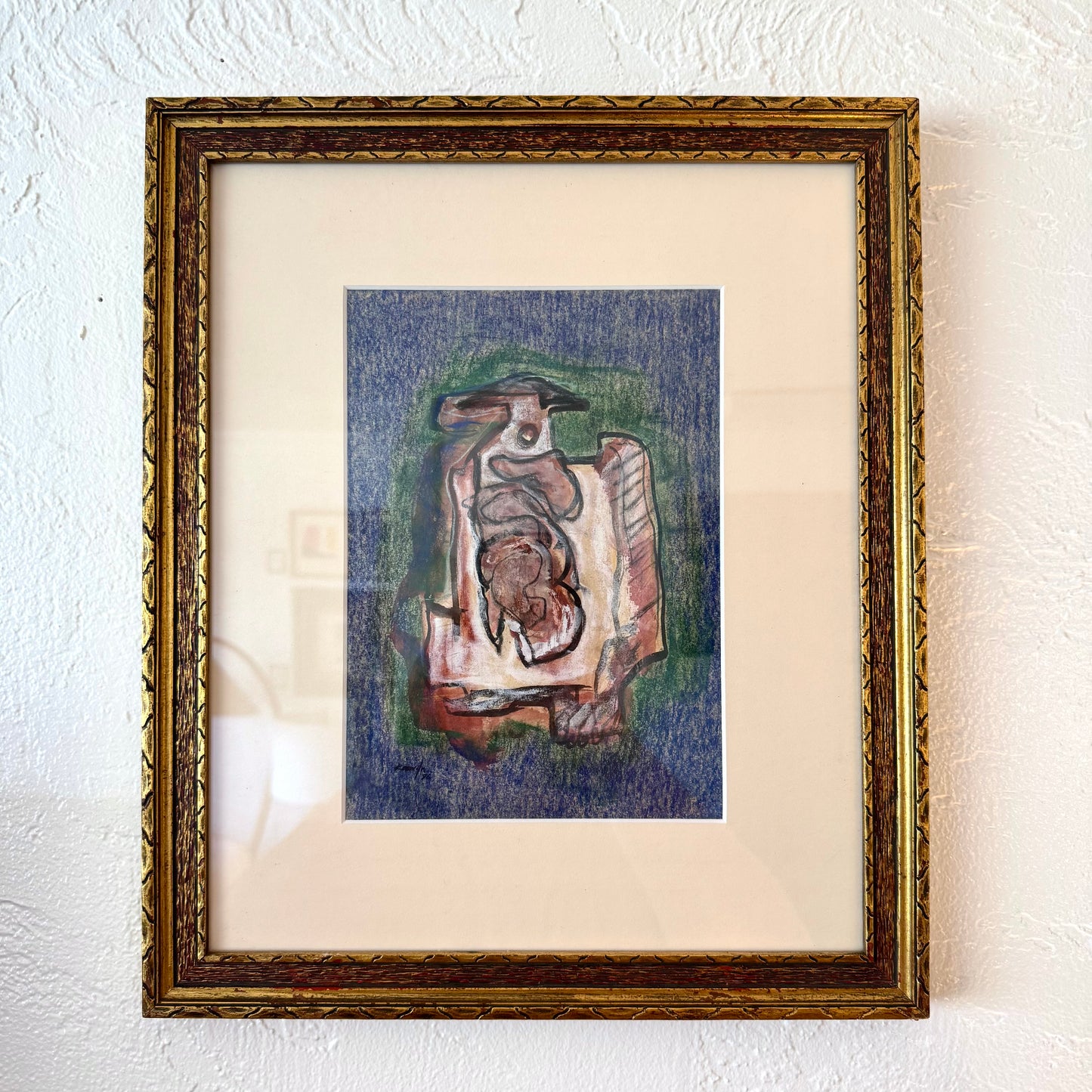 Abstract Gouache on Paper by Ed Kamuda, 1976