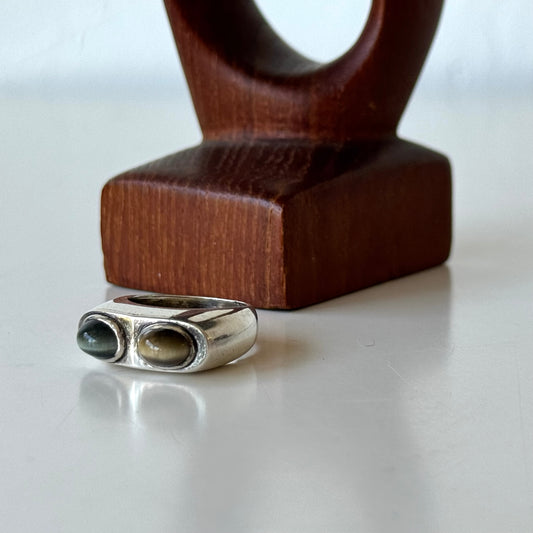 Max Nixon Silver Tigers Eye Ring