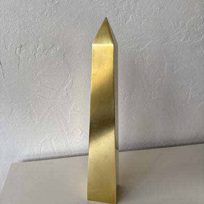 Vintage Italian Sarreid Brass Obelisk