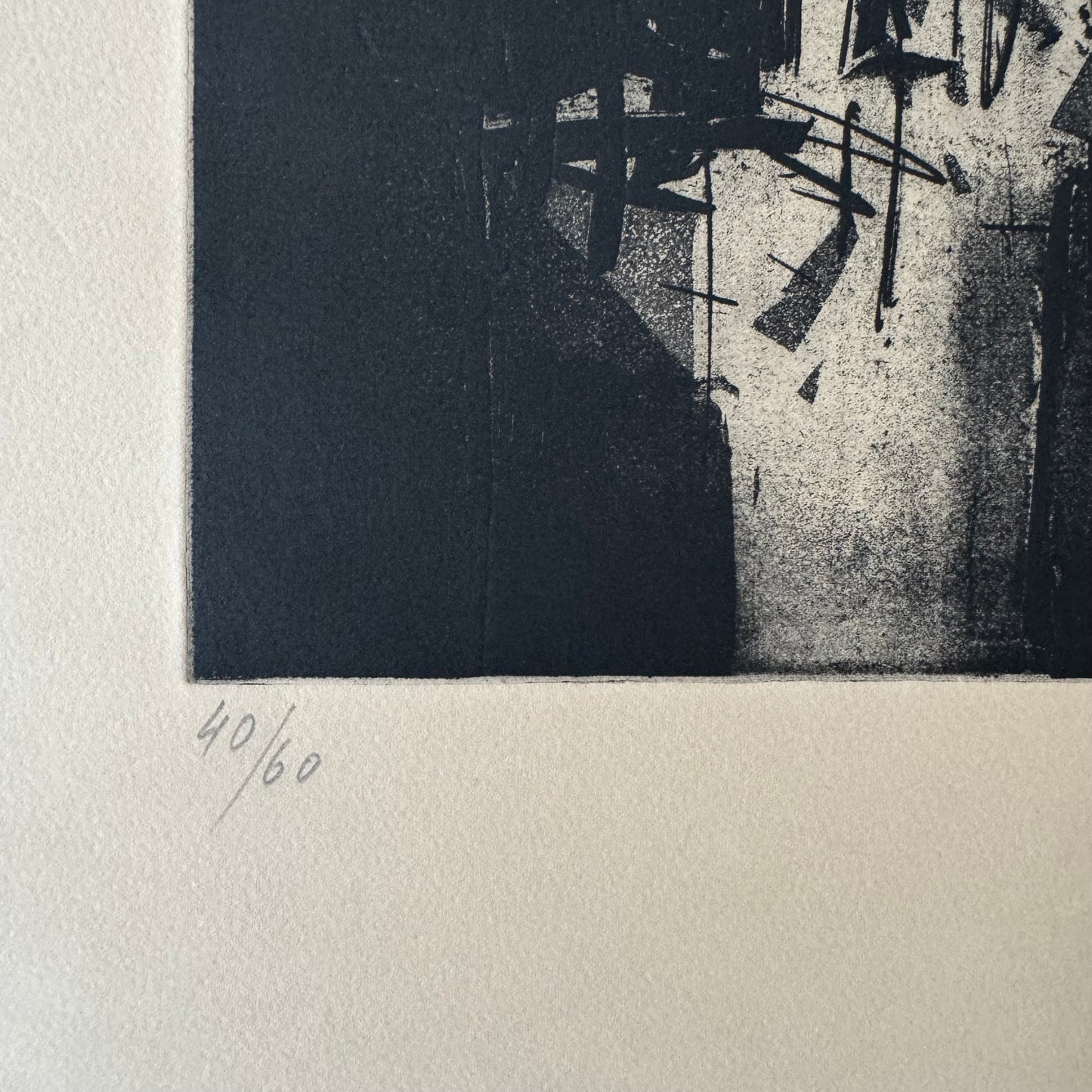 André Marfaing Moody Abstract Lithograph Print