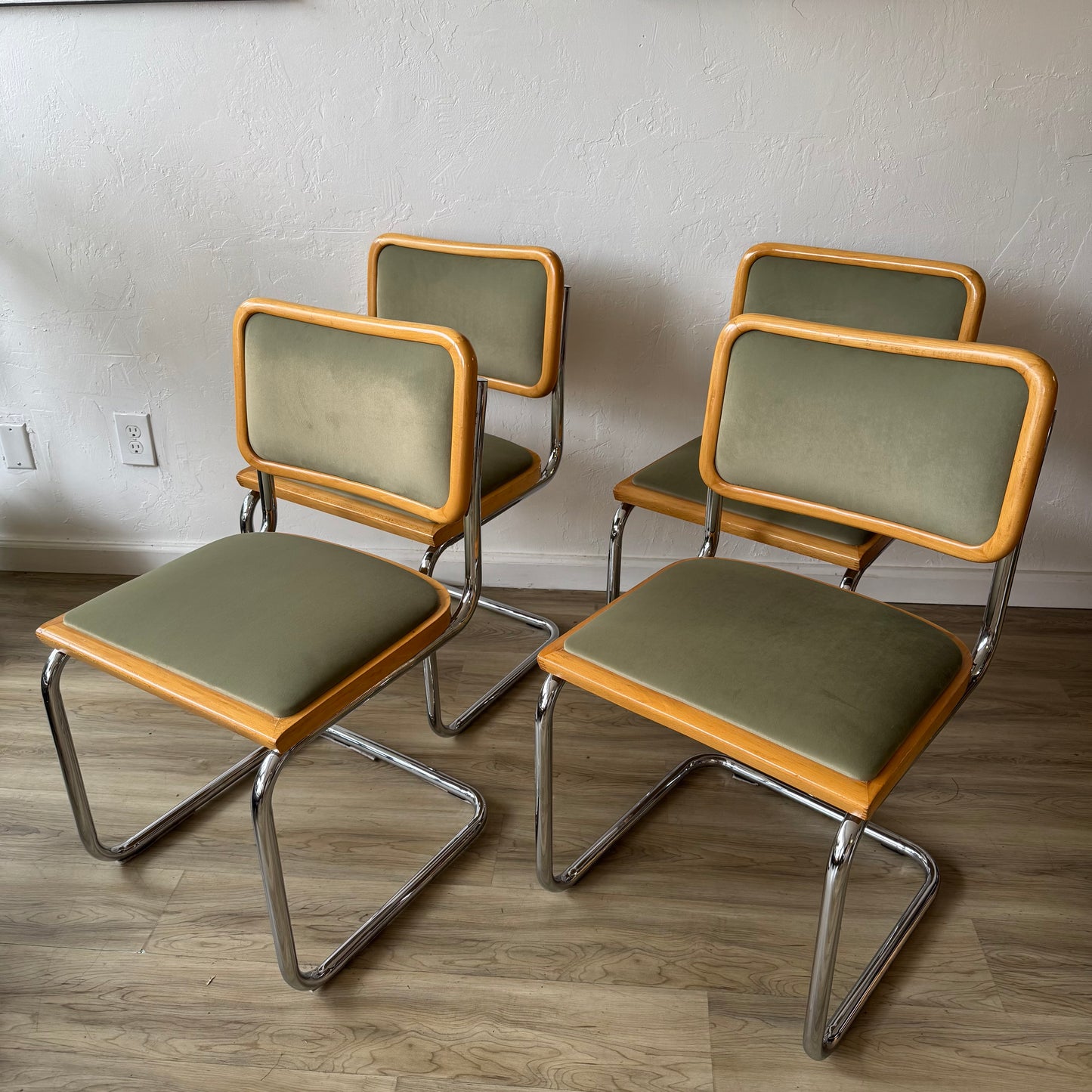 Italian Cesca Style Dining Chairs Set of 4