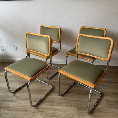 Italian Cesca Style Dining Chairs Set of 4