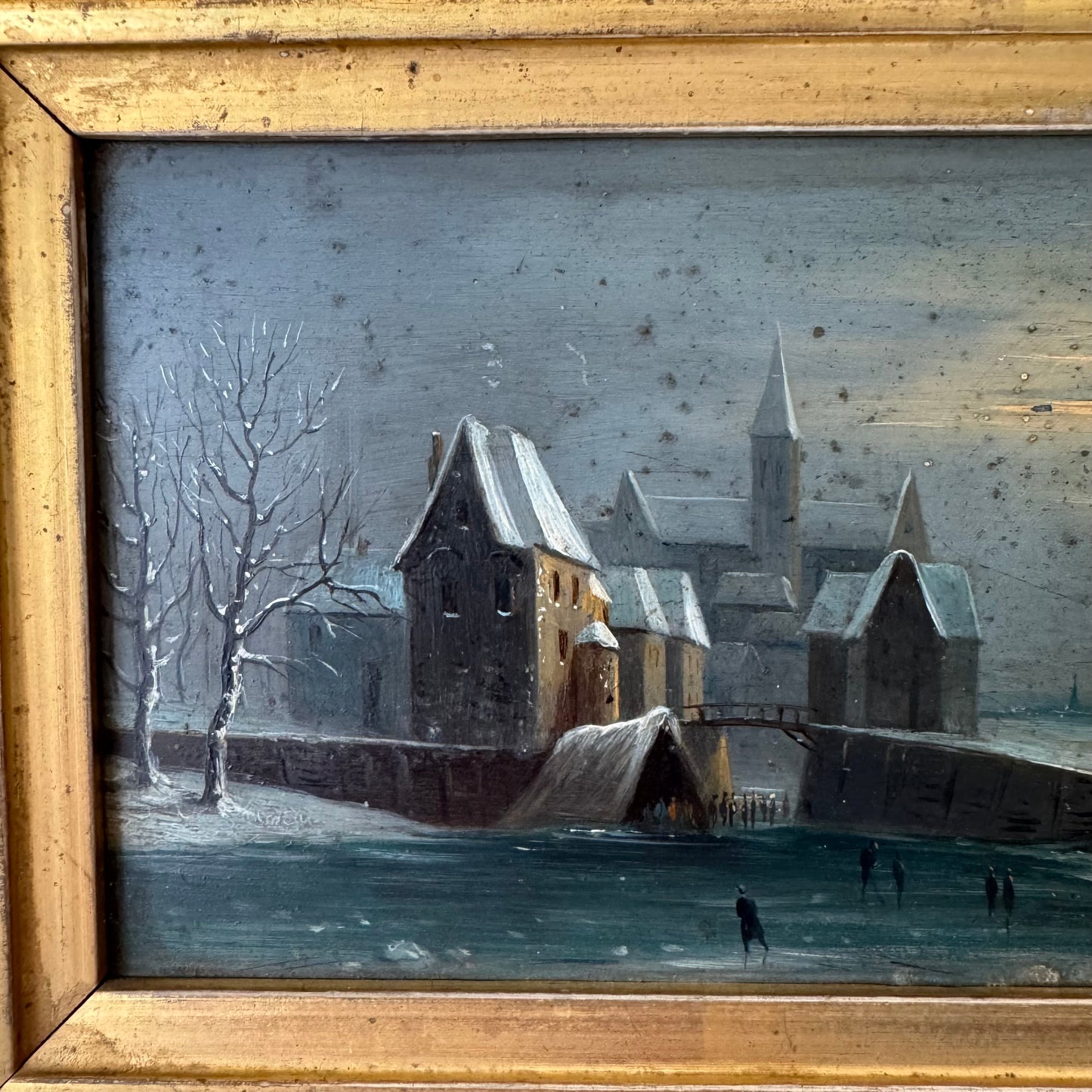 Small Winter Scene Oil Painting