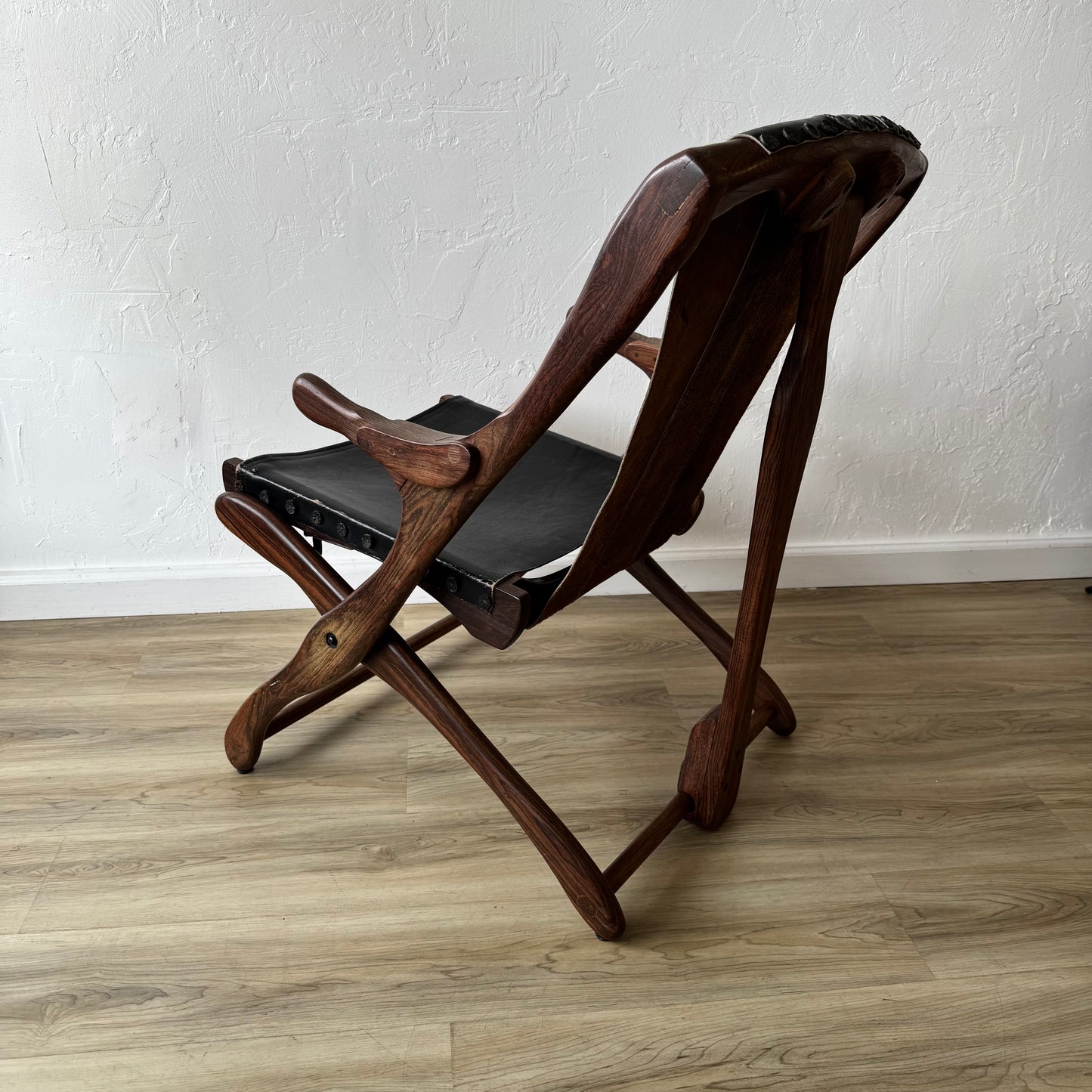 Don Shoemaker Leather Sling Chair