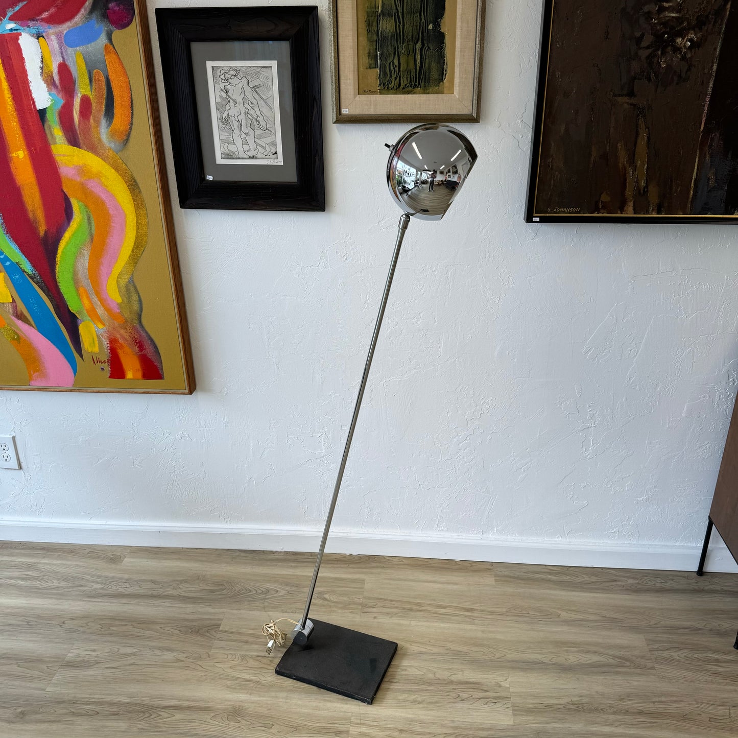 Robert Sonneman Chrome Orb Floor Lamp