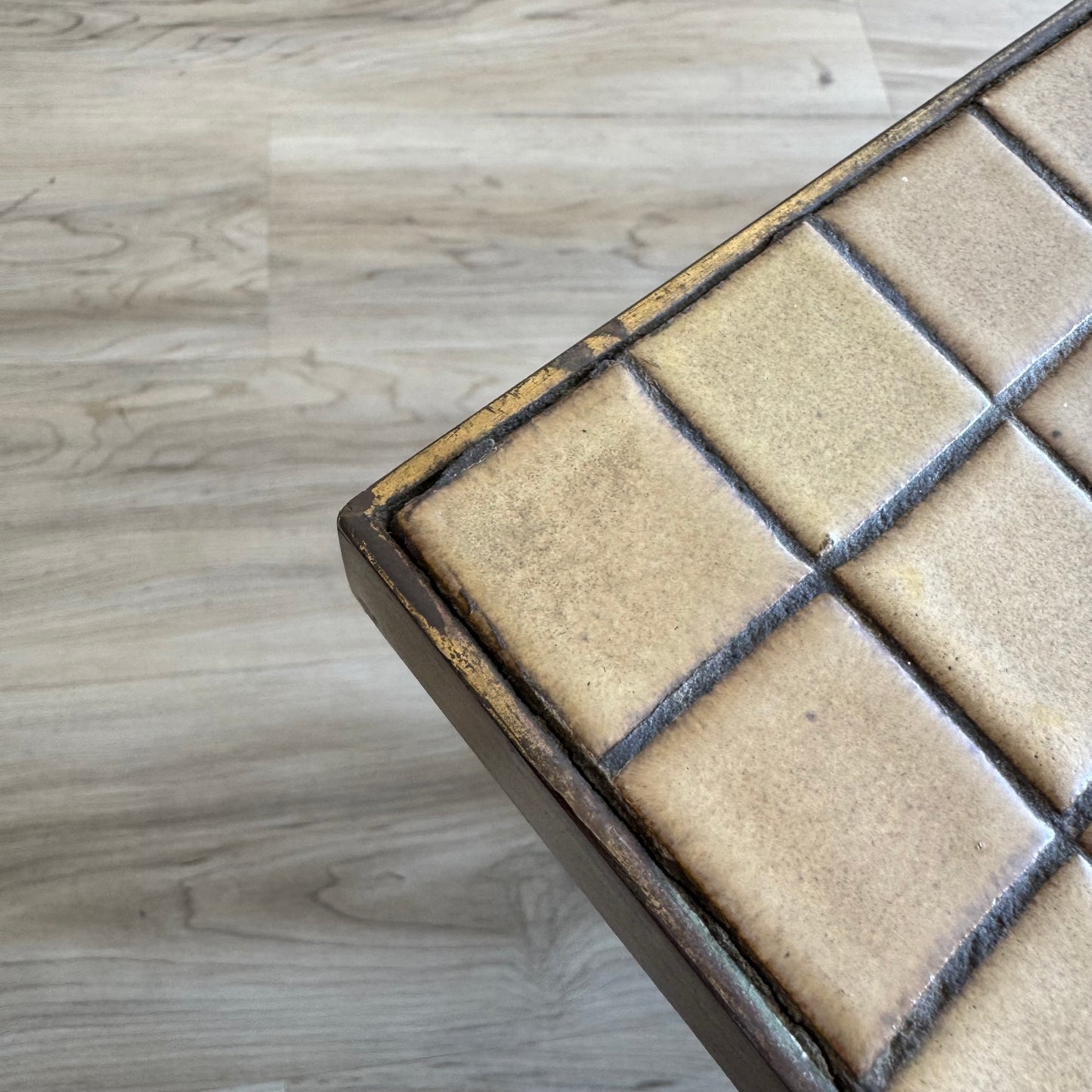 Gordon + Jane Martz | Marshall Studios Ceramic Tile + Brass Coffee Table