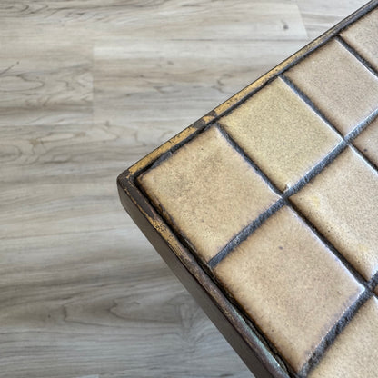 Gordon + Jane Martz | Marshall Studios Ceramic Tile + Brass Coffee Table