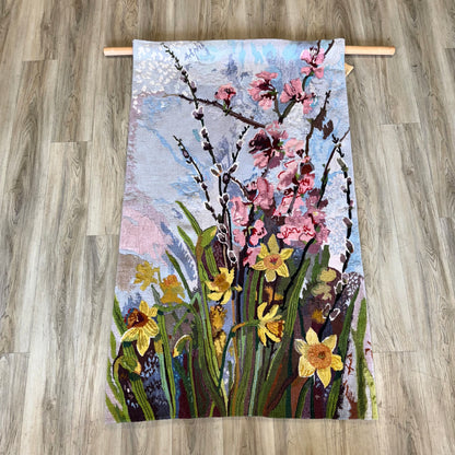 Vintage Wool Floral Tapestry, 1970’s